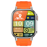 V5 2.01-inch HD Screen 1000mAh Massive Battery LED Flashlight Compass Voice Assistant bluetooth Call Heart Rate Blood Oxygen Monitor Sleep Monitoring Breathing Exercise SOS Multi-sport Modes IP68 Waterproof Smart Watch