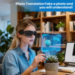 AI Smart Camera Glasses 8MP 1080P HD 156 Languages AI Translation Voice Assistant Touch Control UV400 Eye Protection Long battery Bluetooth Sports Camera for Safety Recording