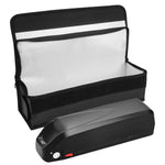 LinkMejor 49*15*15cm Portable E-Bike Lipo Battery Bag Fireproof Waterproof Electric Bicycle Battery Protection Handbag with Charging Port