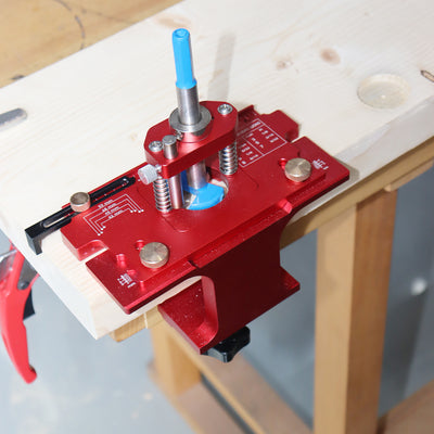 LinkMejor Adjustable Depth Cabinet Hinge Jig 35mm Hinge Hole Punch Locator Cabinet Door Installation Drilling Guide Woodworking Tool
