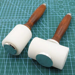 Woodworking Hammer Solid Wood Handle Nylon Head Lightweight Design for Stamping Punching Crafting Tools