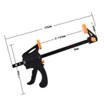 4PCS F-Bar Clamp Woodworking Clamp 4Inch Bar F Clamps Clip Wood Carpenter Tool Grip Quick Ratchet Release Squeeze Woodworking DIY Hand Tool Kit