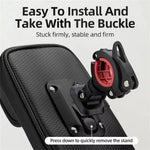LinkMejor B17-7 6.2'' Portable Touch Screen Phone Holder Bicycle Bag 360° Adjustable Waterproof Bike Front Frame Bag