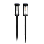 Elfeland 2PCS Solar Pathway Warm Lights Outdoor Waterproof Solar Powered Garden for Walkway Yard Backyard Landscape Lighting Decorative