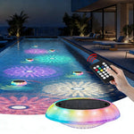 Elfeland Solar RGB Floating Pool Light with Remote Control 6 RGB Lighting 360° Dual Side Lighting IP67 Waterproof Solar Powered LED Light for Pool Garden Pond