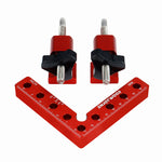 LinkMejor 6PCS Woodworking Upgrade Right Angle Positioning Clamp Precision 90 Degree Clamping Square L-Shaped Auxiliary Fixture Splicing Board Carpenter Square Ruler Woodworking Tool