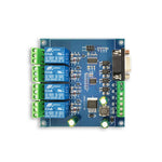 LinkMejor RS232/TTL UART Modbus LinkMejor 4 Ch Relay Module Communication 4-Channel 7-24V Relay Module