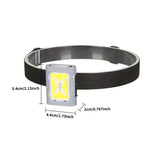 LinkMejor X7 Ultra Bright Hands-Free Mini Headlamp with IR Motion Sensor 7 Lighting Modes Built-in High-Capacity Lithium Battery Waterproof Design Head Light with Magnetic Buckle for Camping Emergencies Work Reading Outdoor Activities