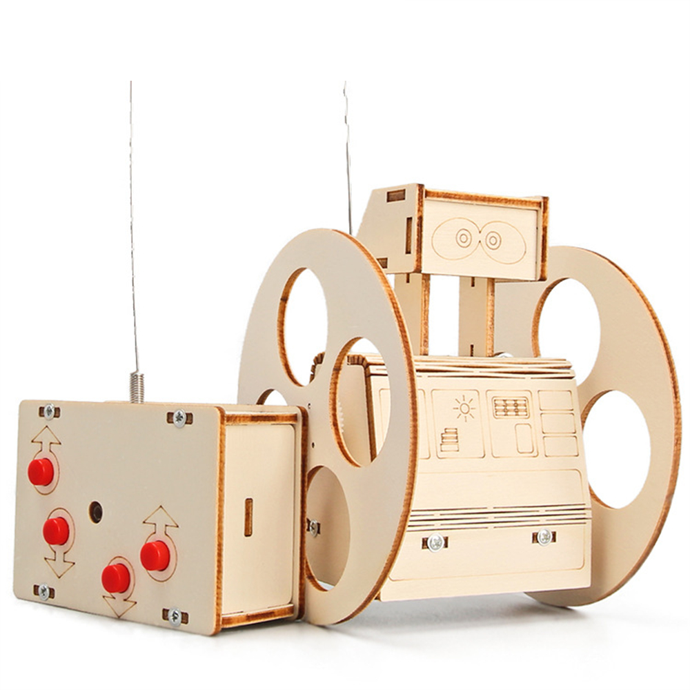 Wooden Remote Controlled Balancing Robot Model Assembly Kit DIY Children's Science Experiment Education Puzzle Toy Student Technology Small Production