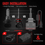 LinkMejor A900-C3 H4 / H7 / H11 / 9005 / 9006 Pair 50W Car LED Headlights 10000LM LED Bulbs 6500K White Light LED Headlamps IP68 Waterproof