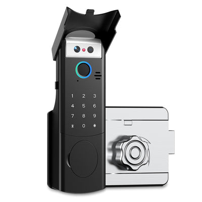 LinkMejor Smart Lock Wi-Fi 6 Unlock Methods Automatic Face Fingerprint Password Card Key App Control 1800mAh Battery
