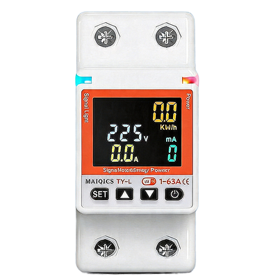 LinkMejor TY-L Smart WiFi Circuit Breaker 1-63A Adjustable Remote Control Over Under Voltage Leakage Protection Energy Monitoring Timer DIN Rail Tuya Smart Life Voice Compatible Alexa Google Assistant