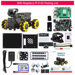 Yahboom Raspberry Pi 5 AI Vision Robot Car 4WD Mecanum Robot Car Omnidirectional Raspbot V2 2DOF PTZ Python Programming ROS2-Humble
