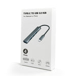 Bakeey 4-in-1 Type-C Docking Station USB Adapter with USB3.0*4 for PC Laptop Matebook HUAWEI XIAOMI Macbook Pro