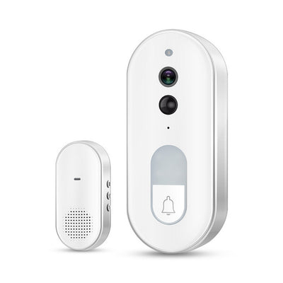 Tuya Smart WiFi Video Doorbell 720P HD 120° Wide Angle 4000mAh Battery AI Human Motion Infrared Night Vision Two-Way Audio Auto Record Wireless Monitoring Doorbell for Home Office Safety
