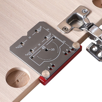 35mm Aluminum Alloy Hinge Jig Carpentry Tool for Concealed Hinges Drill Guide Locator Woodworking Cabinet Door Installation