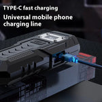 High-Powerful Type-C Rechargeable Flashlight Super Bright Beam Distance Built-in Battery Portable Work Light