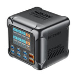 [GaN Tech] LinkMejor® BW-S33 420W 8 Ports USB PD Charger 6USB-C+2USB-A QC PD Digital Display Fast Charging Desktop Charging Station for iPhone 17 16 16 Pro 15 14 13 Pro Max for MacBook Pro for Airpods for Apple Watch