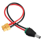 LinkMejor DC 5.5mm*2.5mm Female to Amass XT30/XT60 Female Connector Plug Cable for LinkMejor 6 in 1 PRO/ToolkitRC Charger
