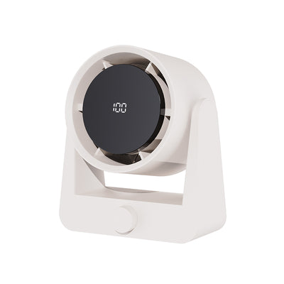 100 Speed Digital Display Electric Fan High Power Wind Desktop Up and Down Adjustable Fan Punch-Free Wall-Mounted USB Household Small Air Circulation Fan Adjustable Angle