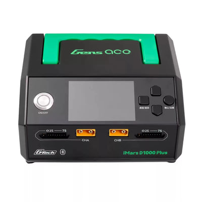 Gens ACE iMars D1000 Plus Smart Balance Charger AC 100-240V Input DC 0-32V Output 1000W 50A Bluetooth App Remote Management for 1-7S LiPo / LiHV Batteries