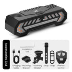 WEST BIKING Bicycle Projection Turn Signal Taillight Wireless Remote Waterproof Type-C Charging Warning Bike Rear Light for Night Riding Safety