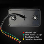 2Pcs 12V 24V 10 LED Tail Light Truck Trailer Truck Tail Light Side Light Turn Signal Indicator Stop Lamp Rear Brake Light IP65 Waterproof