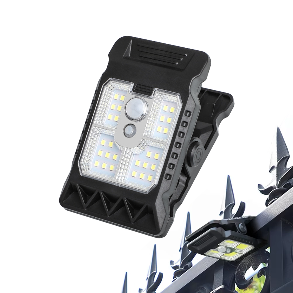 IPRee 3 Mode Solar Clip Lights IP65 Waterproof Super Bright Motion Sensor Lights Energy Conservation Warm Light Garden Wall Light