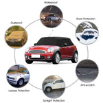210T Car Half Body Cover For BMW MINI 2004+ Roof Protector UV Snow Resistant