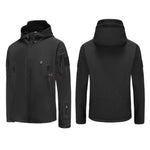 LinkMejor Unisex Heated Jacket - 7 Heating Zones, 3-Level Temperature Control, Windbreaker Thermal, High Neck Hooded Coat for Winter Outdoor Sport