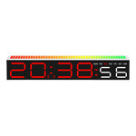 LinkMejor Light Table Clock LED Alarm Clock Speaker Display Colorful 3 Levels Brightness Dual Mode LED Lamp Strip Rhythm Pickup Design for Home Desktop