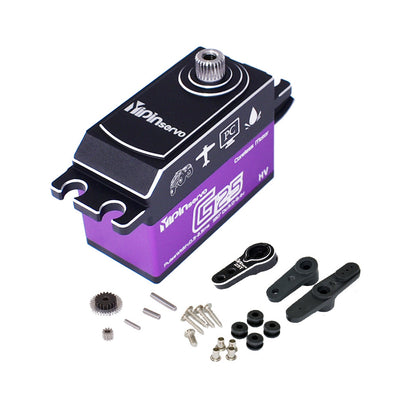 LinkMejor G25 25kg 7.4V High Speed Voltage Steel Gears Waterproof Coreless Low Profile Servo for 1/8 1/10 RC Car Drift Arduinos Robot Industry