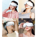 LinkMejor Foldable Eye Massager with Graphene Heating 3/5 Adjustable Modes 42°C Warm Compress USB Rechargeable for Eye Strain Relief