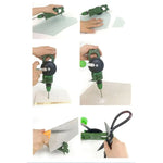 Hand Crank Hole Puncher Manual Drill Multi Purpose Tool for Wood Glass Sharpening Lightweight Portable Metal ABS Construction