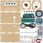 FM Radio DIY Electronics Kit Bluetooth 5.0 Speaker with Voice-activated Level Indicator DIY Electronic Kit DC5V Bluetooth Speak