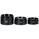 LinkMejor WD165 0.5X 0.7X  2.0X Auxiliary Objects Lens Microscope Camera Lens For Trinocular Binocular Stereo Zoom Microscope Barlow Glass Lens