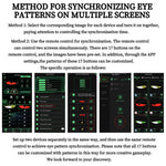 2PCS Devil Eyes Lights APP Control LED Display USB Flexible Screen Panel for Car Back Window Dynamic Personalized Big Eye Lights Truck Windshield Remote bluetooth Control