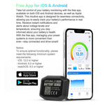 Xparkle BVM48 bluetooth Battery Monitor Real Time Monitoring for Cars Yachts Off-Road Vehicles Trucks RVs Golf Carts Electric Bicycles Motorcycles Scooters