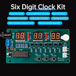 6-bit Digital Clock DIY Kit 51 Microcontroller Electronic Clock 6 bit Tube LED Display Module Suite Parts and Components DC5-12V