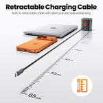 [GaN Tech] Toocki MX-CD155 80W 6-in-1 Desktop Charger Station USB-A+USB-C+USB-C Cable+3 Magnetic Wireless Charging Ports Fast Charging Desktop Charging Station EU Plug for iPhone 17 17Pro 16 Pro Max 15 14 for Airpods for Apple Watch
