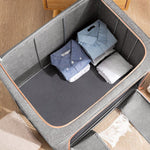 LinkMejor 66L Storage Bags Clothes Organizer Storage Containers with Durable Handles Thick Fabric for Clothing Blanket Comforters Bed Sheets Pillows