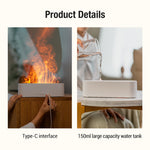 Aroma Diffuser Desktop Colorful Simulation Flame Machine Aromatherapy Humidifier Lamp Led Essential Oil Flame Lamp Difusor