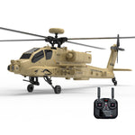 LinkMejor F11-S 1:32 AH-64 Apache Scale 2.4G 6CH GPS Altitude Hold Optical Flow Positioning 5.8G FPV Camera Dual Brushless Motor Flybarless RC Helicopter RTF