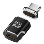 240W USB4.0 80Gbps Thunderbolt5 Magnetic Type-C OTG USB-C To USB-C Fast Charge Magnet Converter Cable 8K@60Hz USB Type-C Adapter