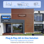 LinkMejor HB715-PA 4K 5MP POE IP Camera Intelligent Night Vision P2P Motion Detection Two-way Audio H.265 Waterproof Outdoor CCTV Safety Camera for Home Use