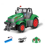 Landi QH205 1/24 27MHZ 4CH RC Car Farmer Series Wood Simulated Transport Model Light Sound Remote Control Toys Boys Dump Truck Engineering Vehicle Set Kids Gifts
