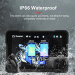 5 Inch Motorcycle Touchscreen Wireless Carplay Player DVR Android Front Rear Dual Camera bluetooth IP66 Waterproof with GPS Navigation