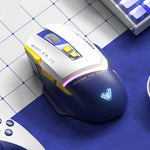 LinkMejor SC101 Mech Mouse Wireless bluetooth 800-4000DPI RGB Light 500mAh Battery Ergonomics Design Dual Mode Esports Gaming Mouse