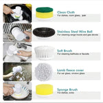 Electric Cleaning Brush Kitchen Bathroom Multifunctional Cleaner Electric Scrubber Bathroom Cleaning Brush USB Rechargeable with 5 Replaceable Brush Heads
