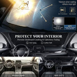 Car Windshield Sun Shade Umbrella 145x79cm Foldable Cartoon Pattern UV Blocker Heat Shield Protector For SUV Sedan MPV